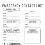 Emergency Contact List