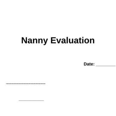 nanny-evaluation